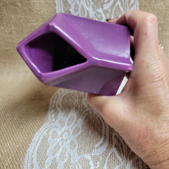 Ceramic Milk creamer carton eggplant color vintage new old stock - Picture 4 of 6